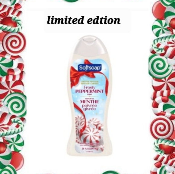 Softsoap Frosty Peppermint Scent Body Wash - White and Red - Picture 1 of 2
